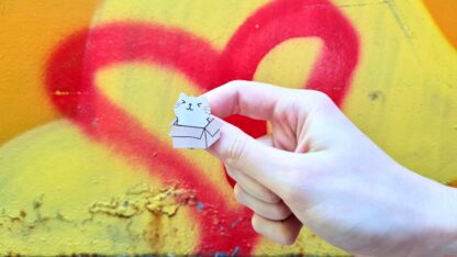 Брошка «Котик в коробке» Кооператорс