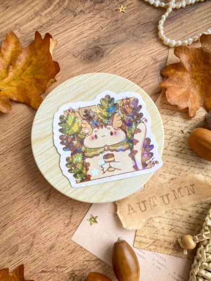 Блестящий стикер 6см. "Autumn"