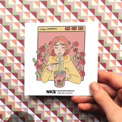 Стикер «Peach: лапша»
