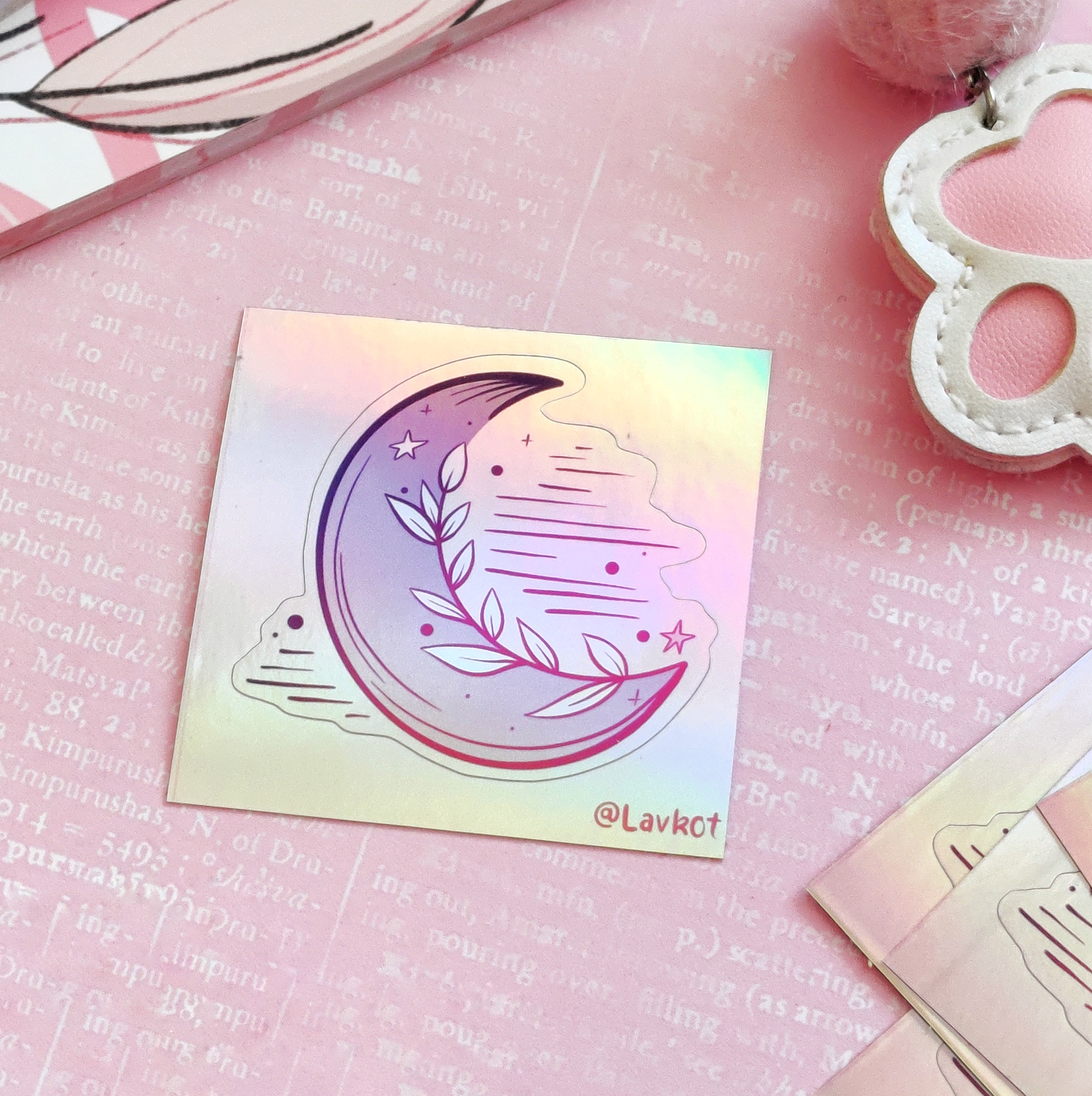 Стикер «Луна» голографический Lavkot - Авокадушка