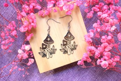 Серьги из стали «Мухоморы»