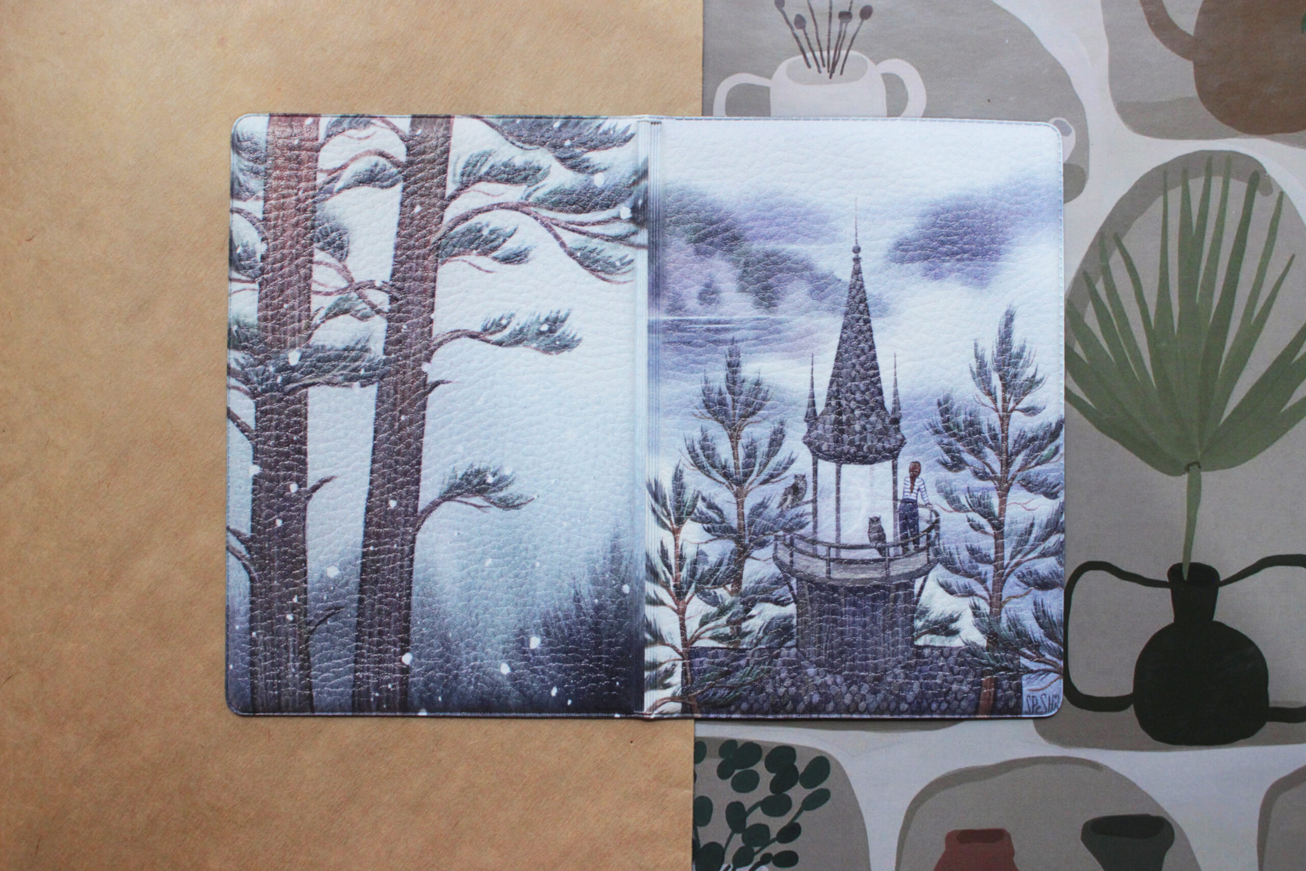 Обложка на паспорт «Башня на берегу озера» DARI — изображение 2