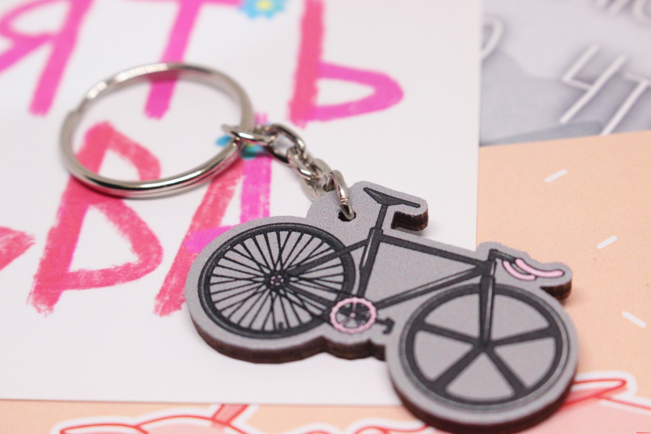 Брелок деревянный "Велик" — изображение 2