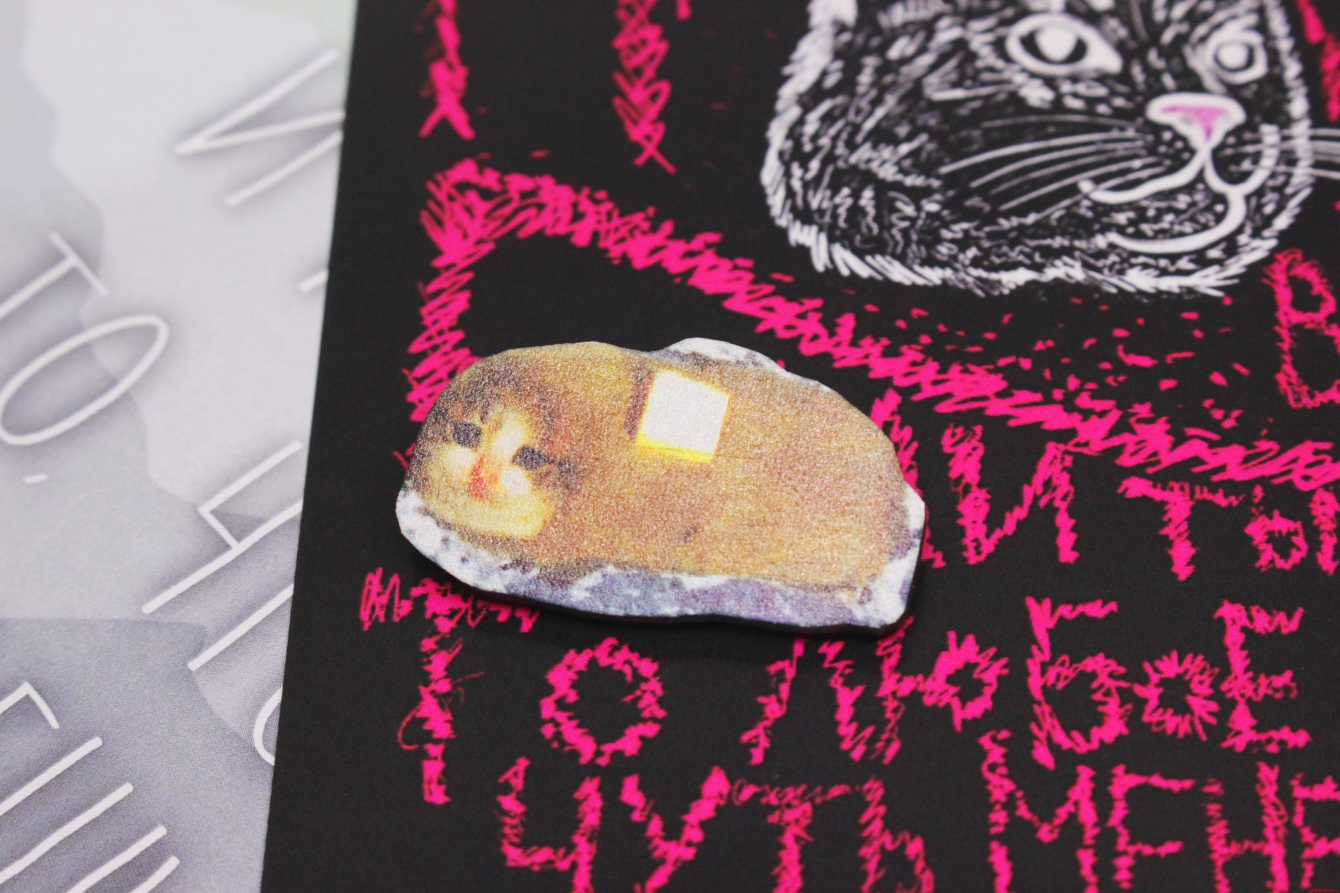 Брошка деревянная “Кот-шавуха” — изображение 2