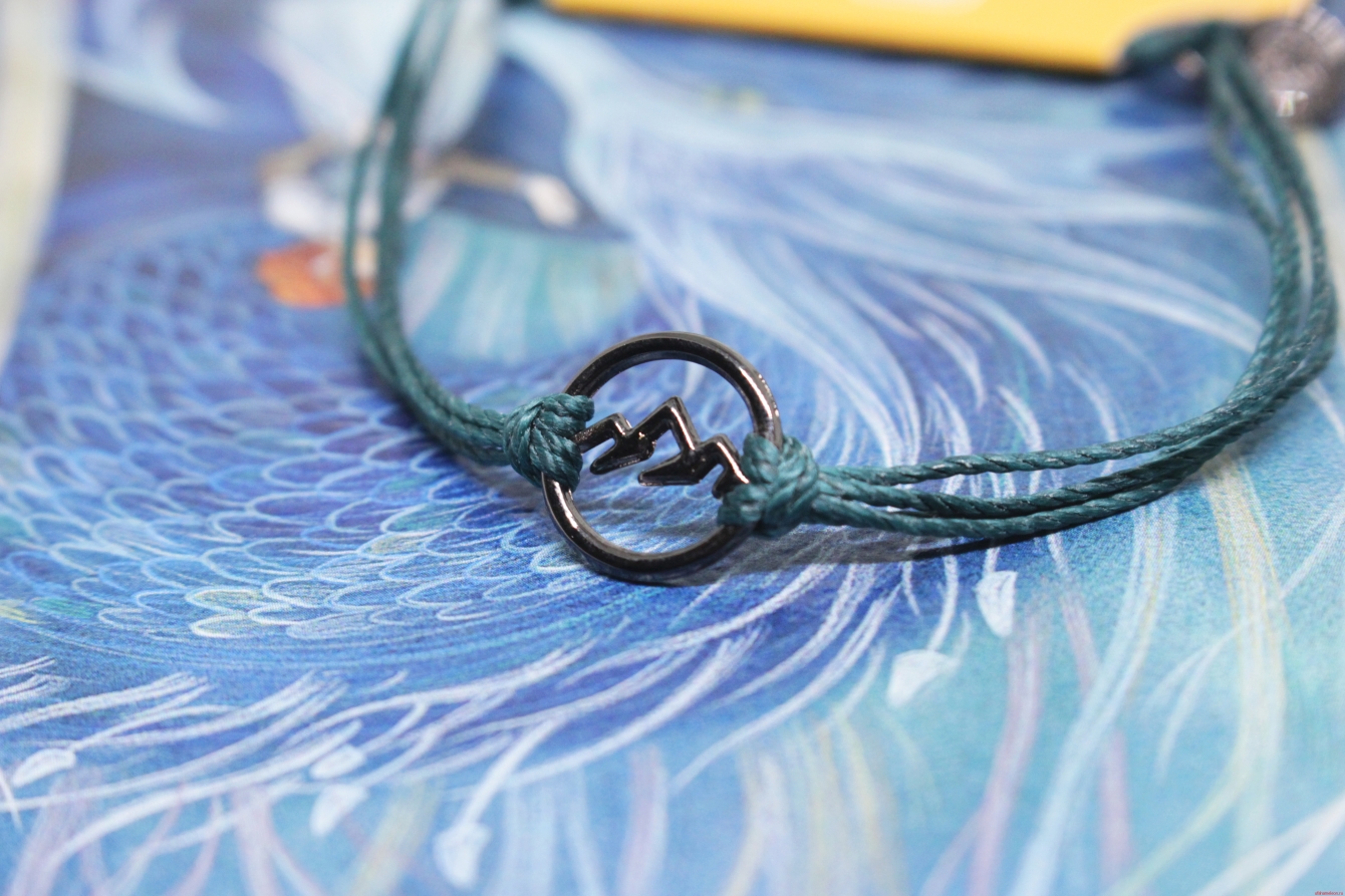 Браслет с вставкой «Горы» тёмно-зелёный — изображение 2