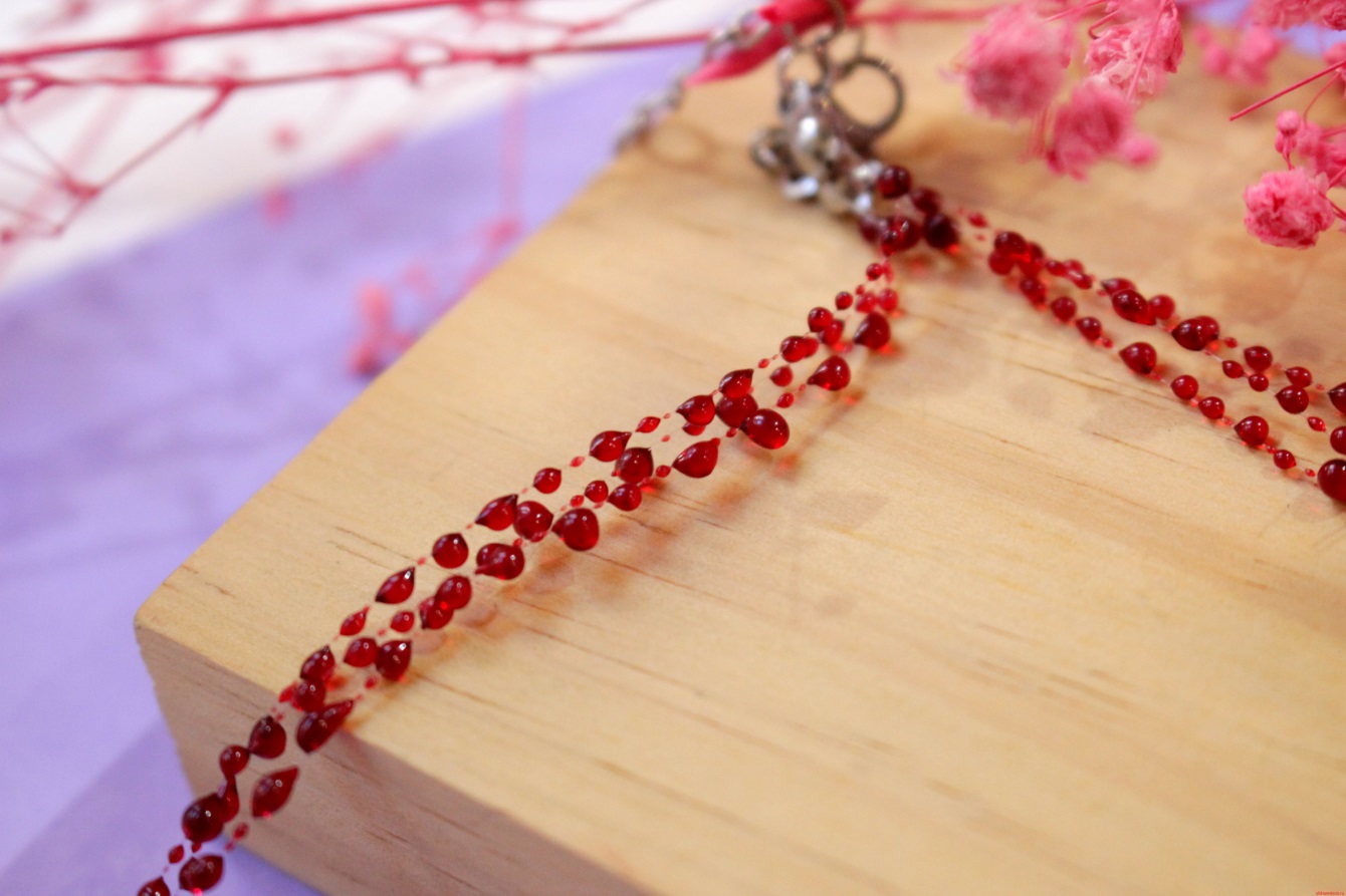 Чокер с каплями крови красный — изображение 4