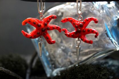 Серьги из стекла «Морские звёзды» Океан Мурано