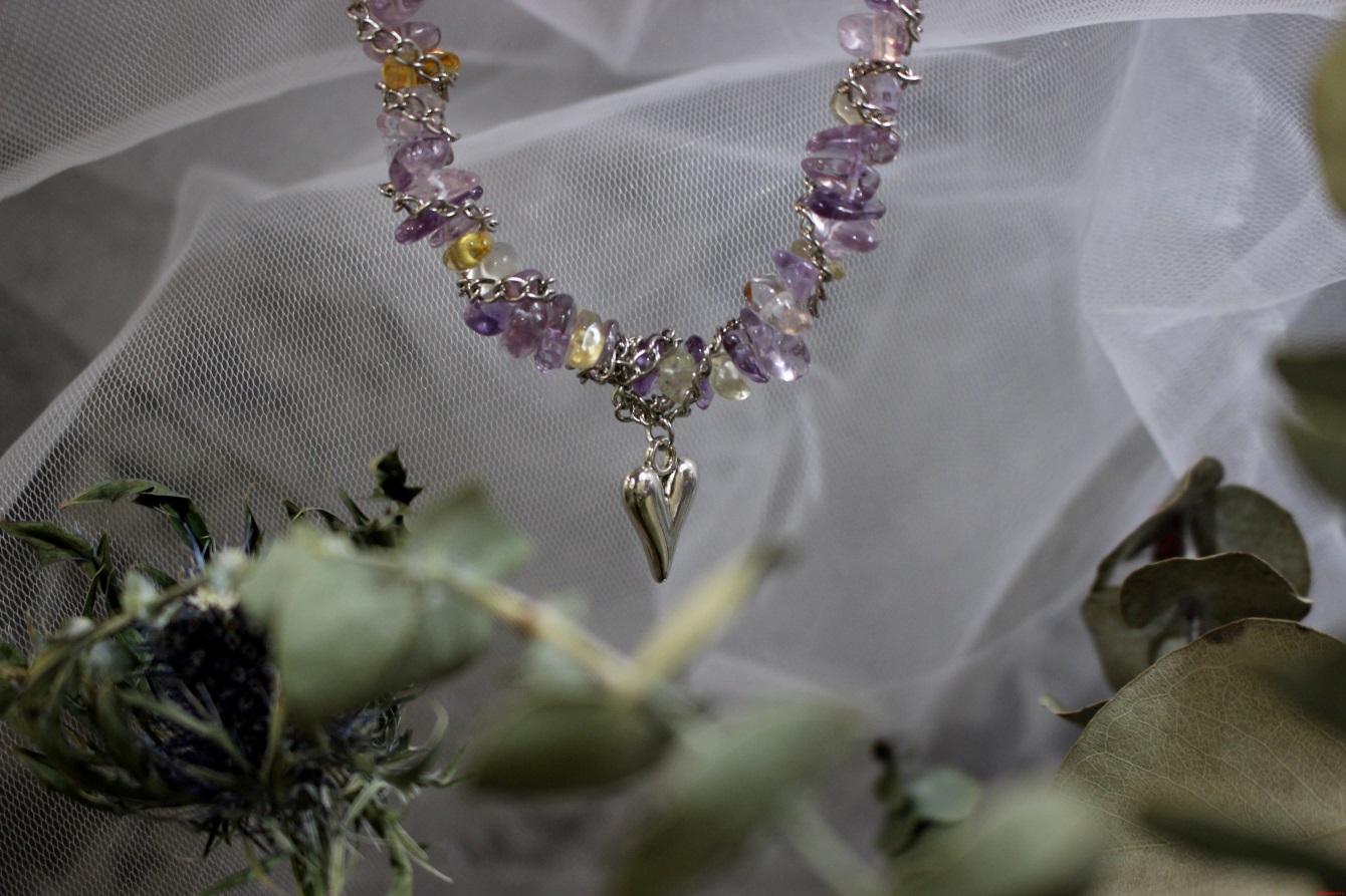 Колье аметистами, цитринами и цепью MOONA — изображение 3