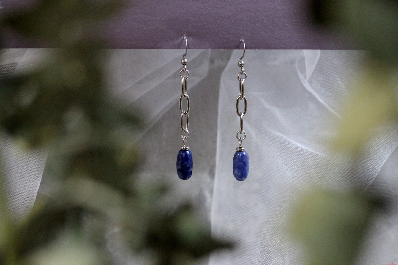 Серьги с содалитом MOONA — изображение 2