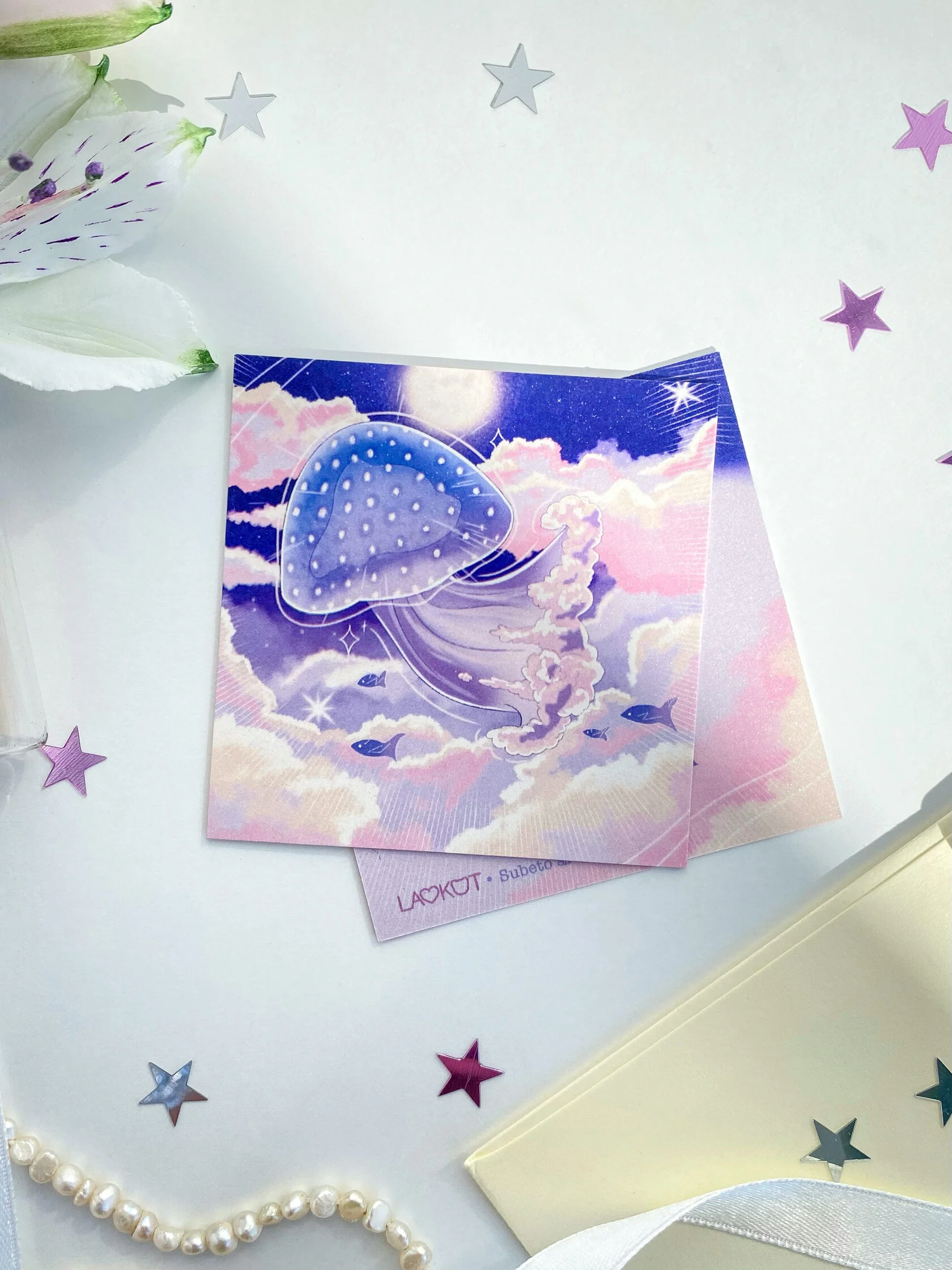 Мини - карточка 7х7 см. "Медуза" Lavkot — изображение 2