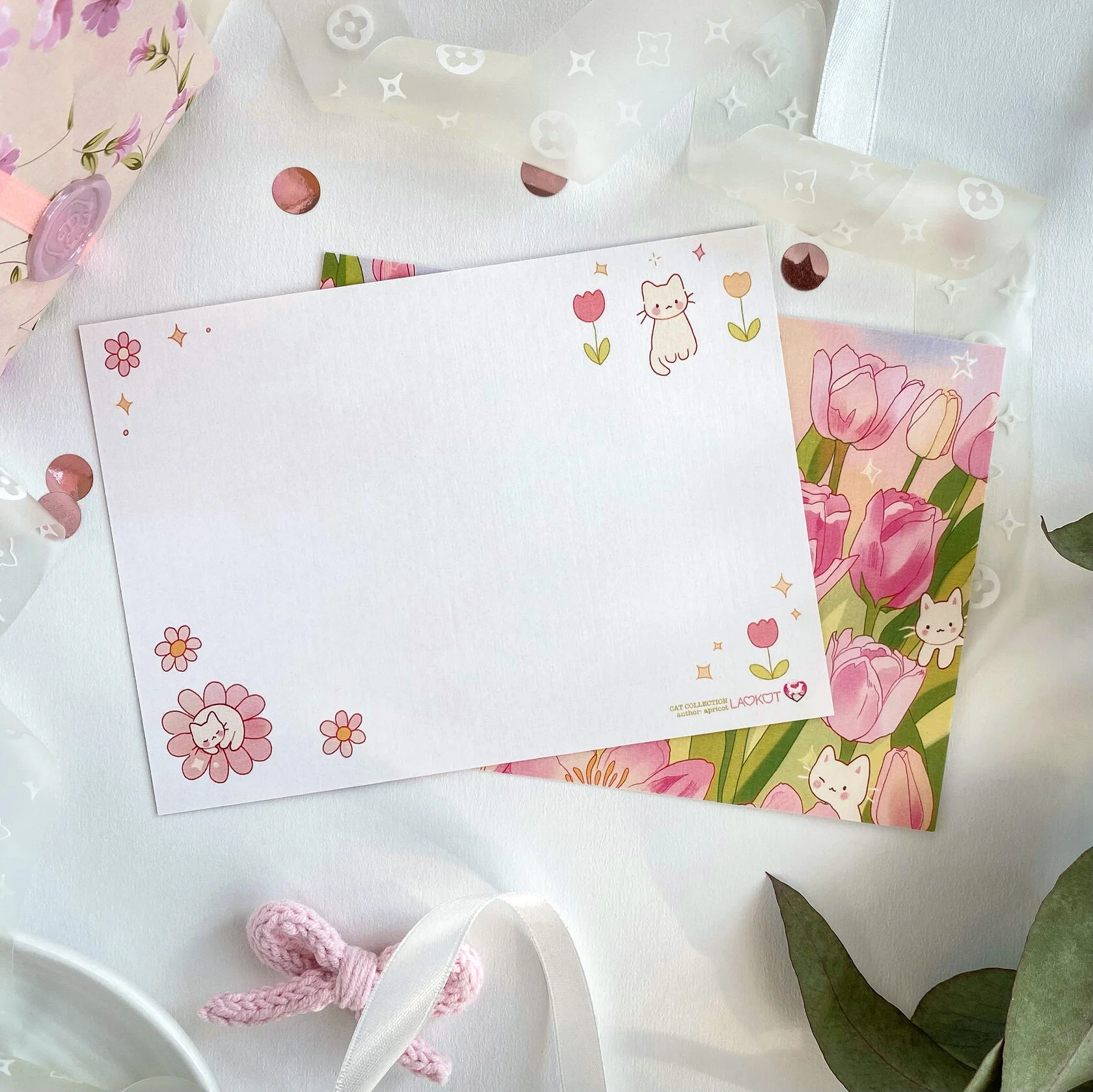 Открытка А6 "Котята в тюльпанах" Lavkot — изображение 2
