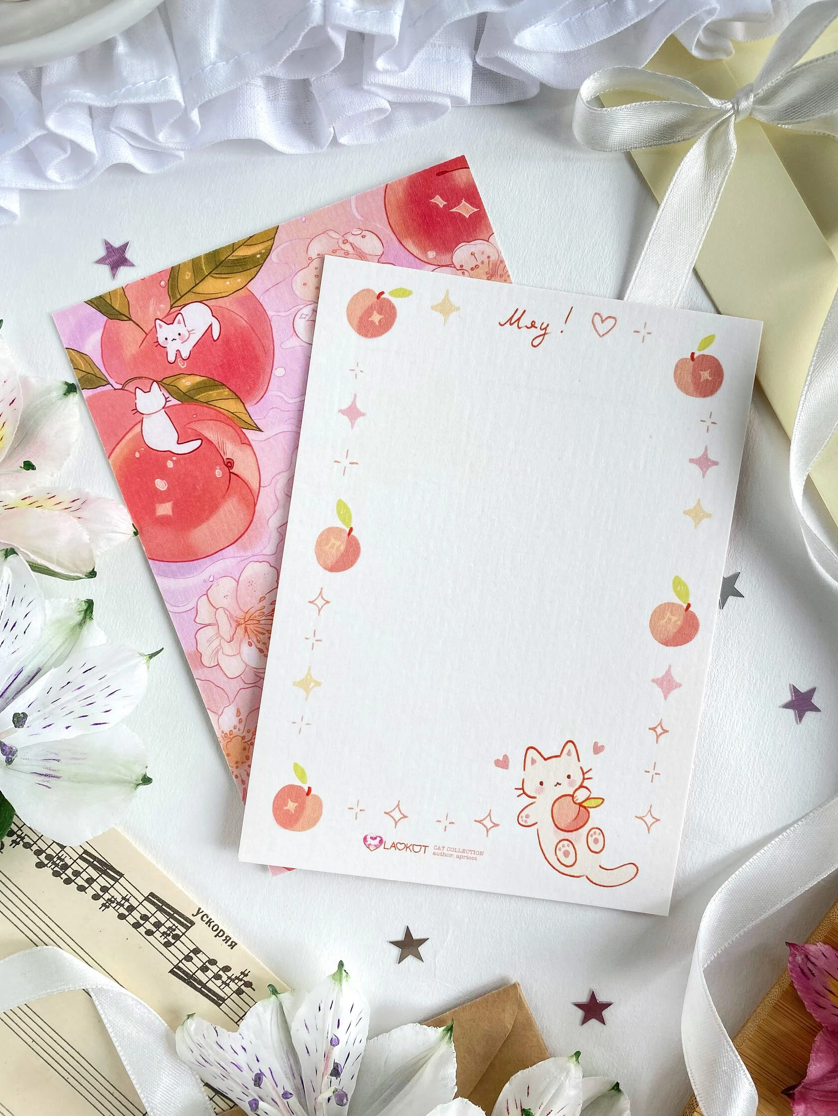 Открытка А6 "Персиковая с котятами" Lavkot — изображение 2