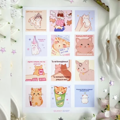 Стикерпак А5 «Мемные котики»